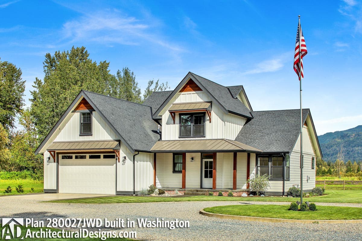 build gallery item - Modern Farmhouse Plan 280027JWD Comes to Life in Washington