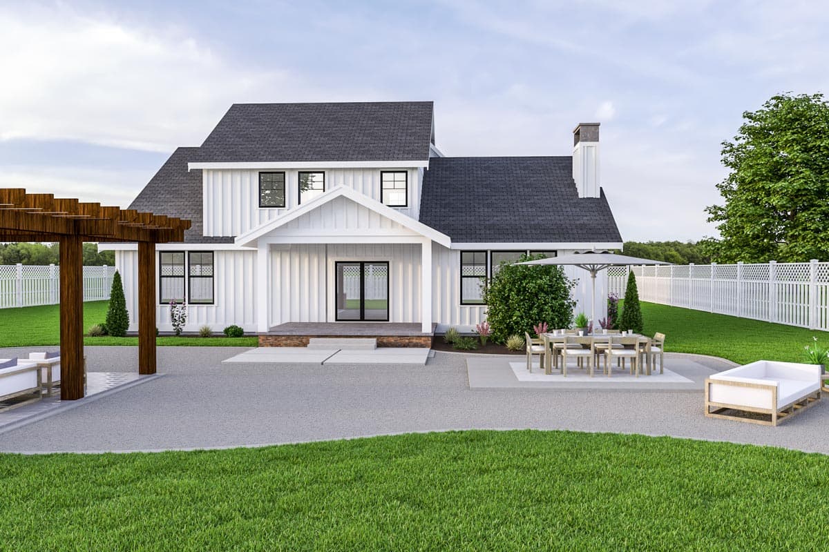 Plan 280027JWD: 3-Bed Modern Farmhouse Plan with Second-Level Flex Room - 2600 Sq Ft - Image #5 - Craftsman, Farmhouse, Modern Farmhouse, New American, Northwest, Traditional