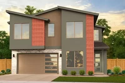 Modern Home Plan with Shed Roof Design