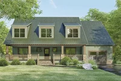 Rustic 4-Bed House Plan with Loads of Outdoor Space in Back - 2860 Sq Ft