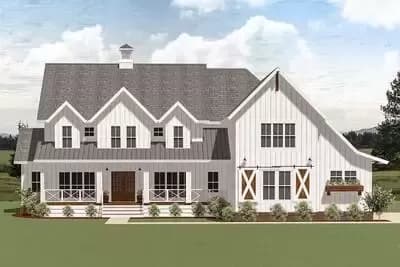 Exclusive Country Dream House Plan with Optional 6th Bedroom