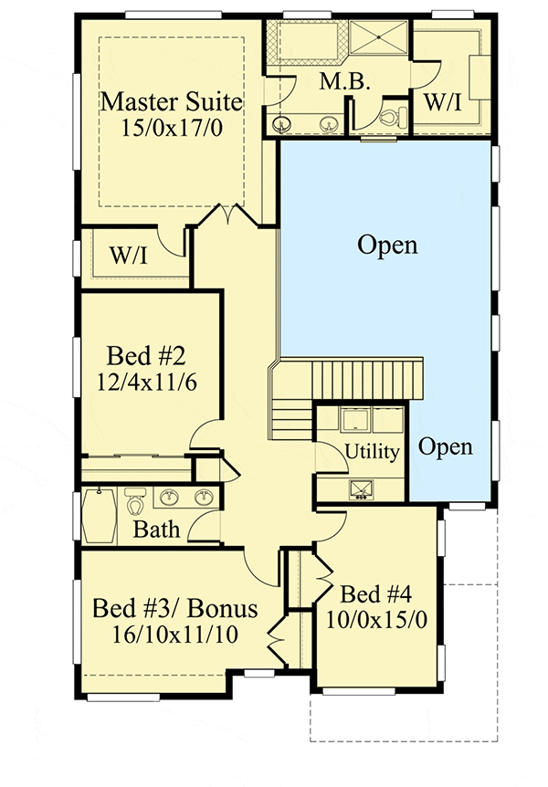 Plan 85281MS: Modern Home Plan with Hip Roof Design - Floor Plan - 2nd Floor - Contemporary, Modern, Northwest