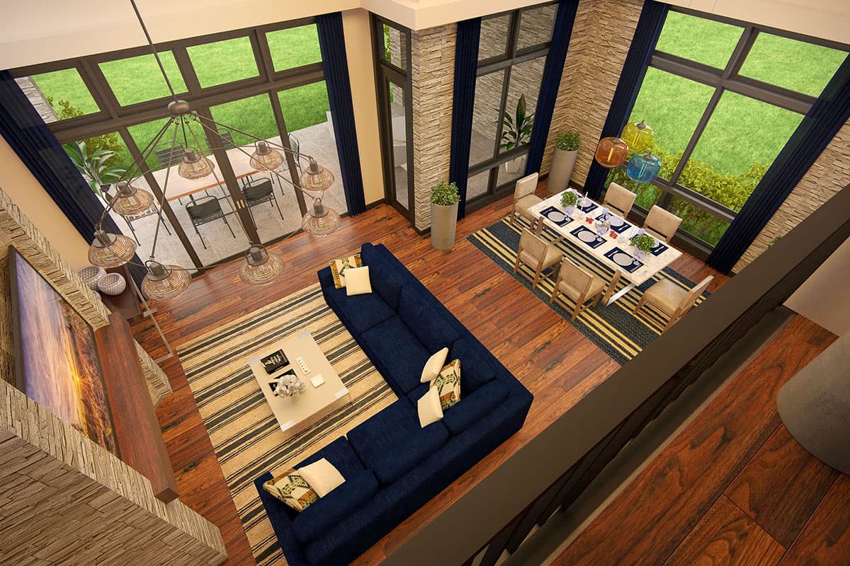 Plan 85283MS: Dynamic 4-Bed Modern House Plan with Finished Walkout Basement - 3721 Sq Ft - Image #4 - Contemporary, Modern, Northwest