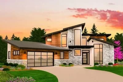 Dynamic 4-Bed Modern House Plan with Finished Walkout Basement - 3721 Sq Ft