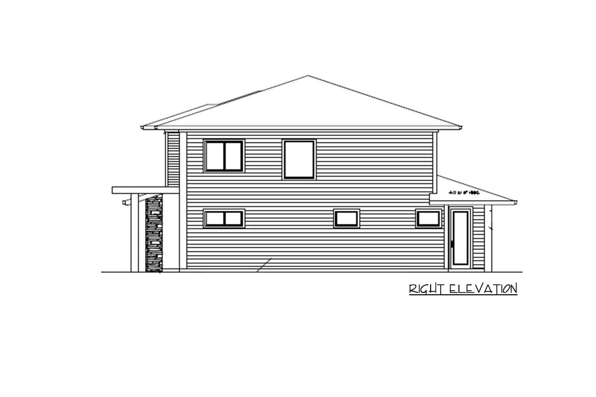 Plan 85287MS: Modern House Plan with Bedrooms Upstairs - Image #5 - Contemporary, Modern, Northwest