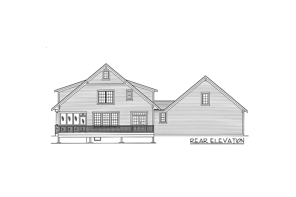 Plan 39280ST: Delightful Two-Story House Plan with Loft Above Garage - Image #4 - Craftsman, Southern, Vacation