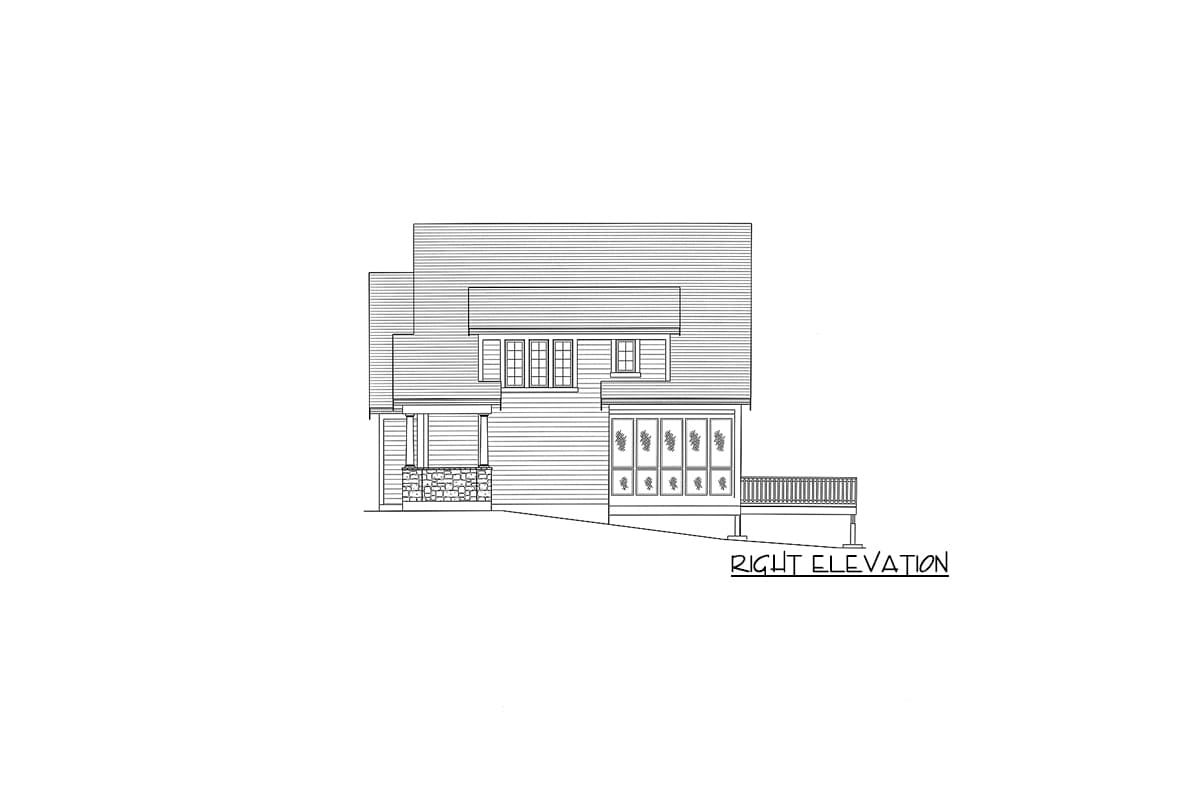 Plan 39280ST: Delightful Two-Story House Plan with Loft Above Garage - Image #5 - Craftsman, Southern, Vacation