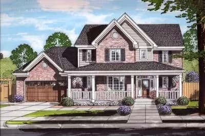 Endearing Traditional 4-Bed House Plan with Second-Level Master