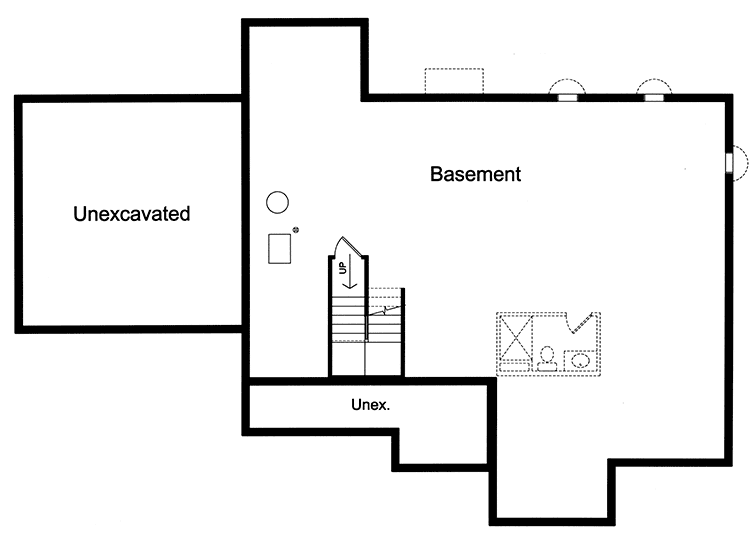 Plan 39286ST: One-Level Country House Plan with Open Floor Plan - Floor Plan - Basement Unfinished - Cottage, Country, Ranch, Traditional