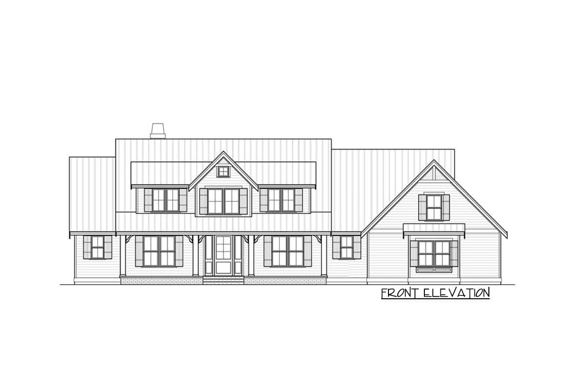 Plan 280029JWD: 4-Bed Modern Farmhouse with Large Bonus Room - Image #6 - Country, Farmhouse, Modern Farmhouse, New American, Traditional