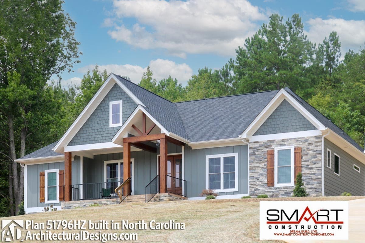 build gallery item - Country House Plan 51796HZ Comes to Life in North Carolina