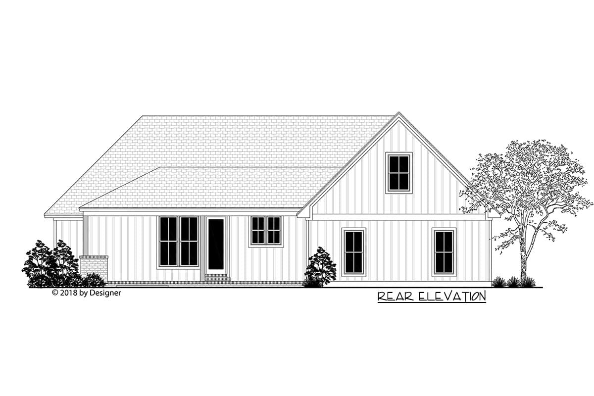 Plan 51796HZ: Country Craftsman House Plan with Split Bedroom Layout - 2201 Sq Ft - Image #7 - Country, Craftsman
