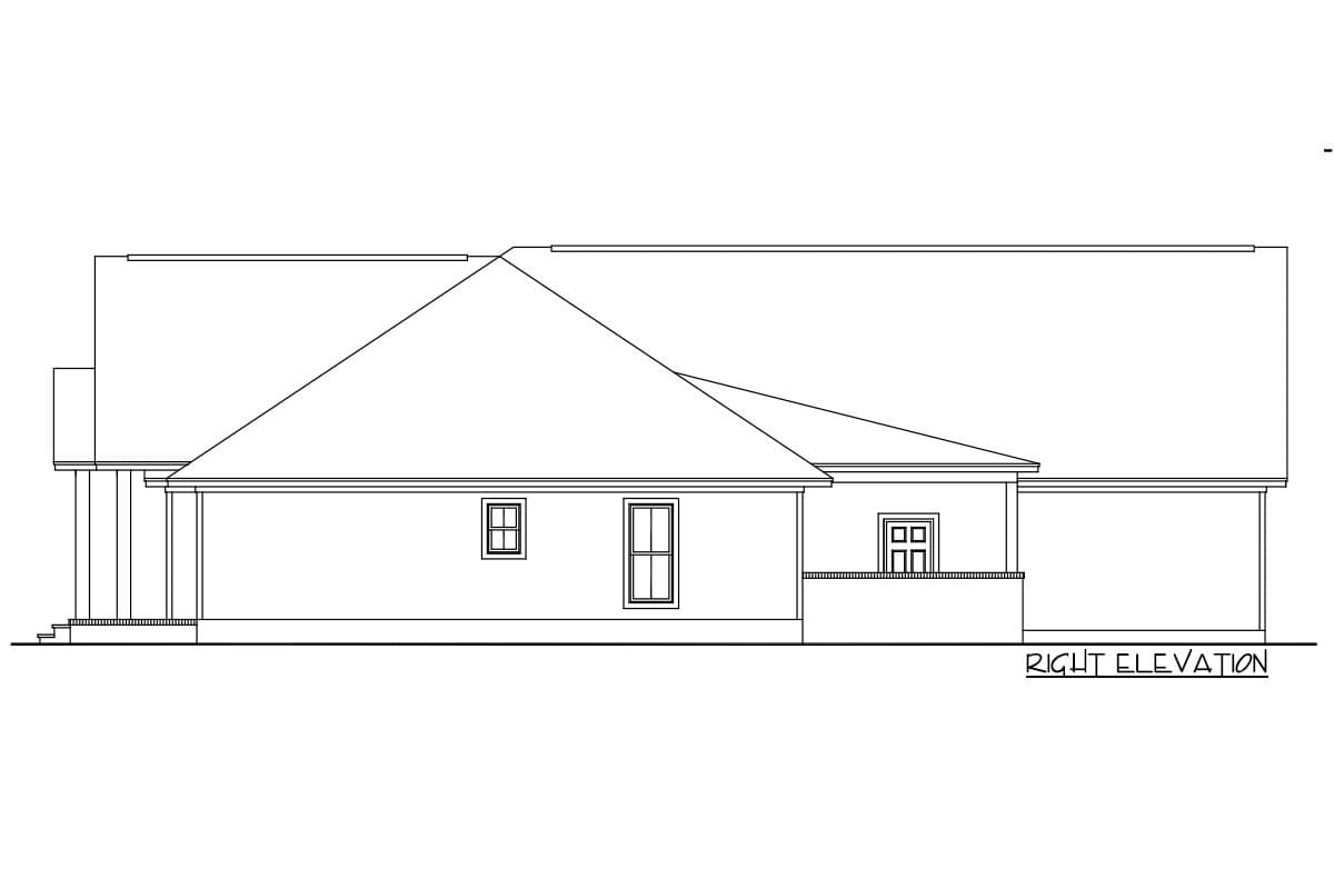 Plan 51796HZ: Country Craftsman House Plan with Split Bedroom Layout - 2201 Sq Ft - Image #8 - Country, Craftsman