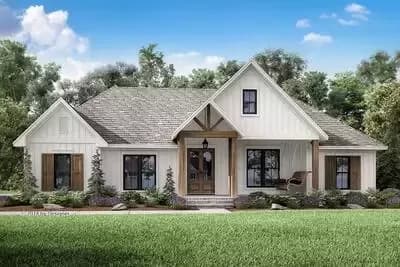 Country Craftsman House Plan with Split Bedroom Layout - 2201 Sq Ft