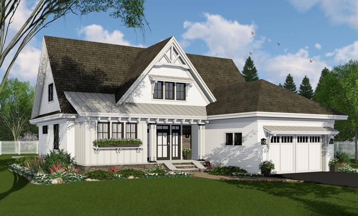 Plan 14677RK: 4-Bed Modern Farmhouse Plan with Two Laundry Rooms - Image #5 - Craftsman, Farmhouse, Modern Farmhouse, New American, Traditional