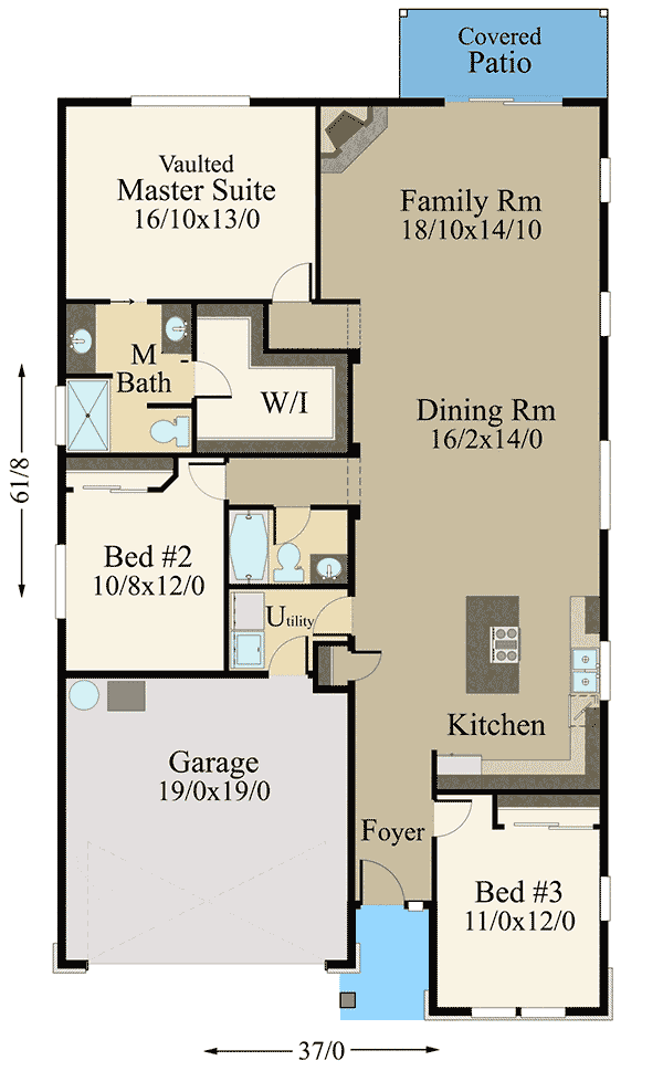 Plan 85290MS: Elegant Modern Farmhouse Plan - Floor Plan - Main Level - Farmhouse, New American