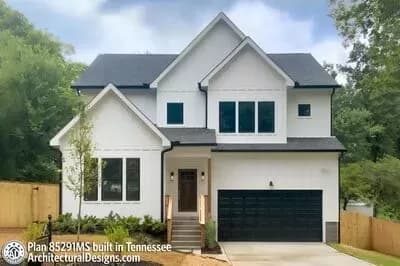 Lavish 4-Bed Exclusive Farmhouse Plan with Garage Shop