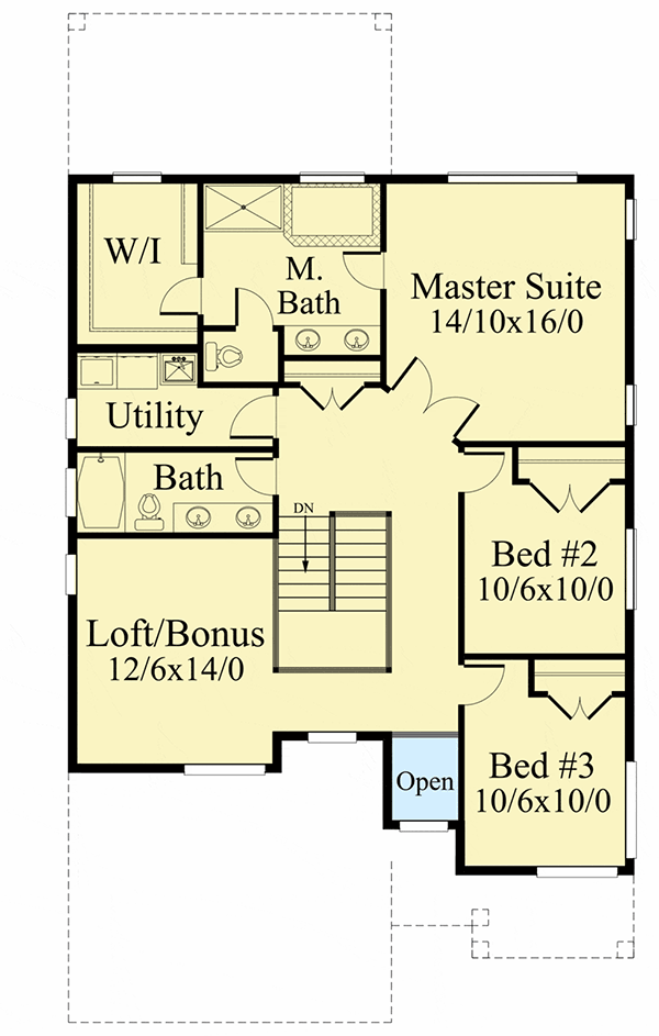 Plan 85294MS: 4-Bed Exclusive Modern House Plan with Open Concept Main Floor - Floor Plan - 2nd Floor - Contemporary, Modern, Northwest