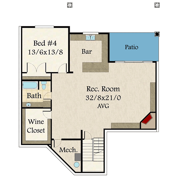Plan 85296MS: Exclusive Light-Filled 3-Level Contemporary House Plan - Floor Plan - Lower Level - Contemporary, Modern, Northwest