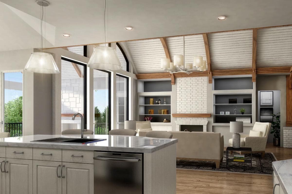 Plan 25663GE: Grand One-Level Farmhouse Plan with Optional Lower Level - Image #9 - Country, Craftsman, Farmhouse, Modern Farmhouse, Mountain