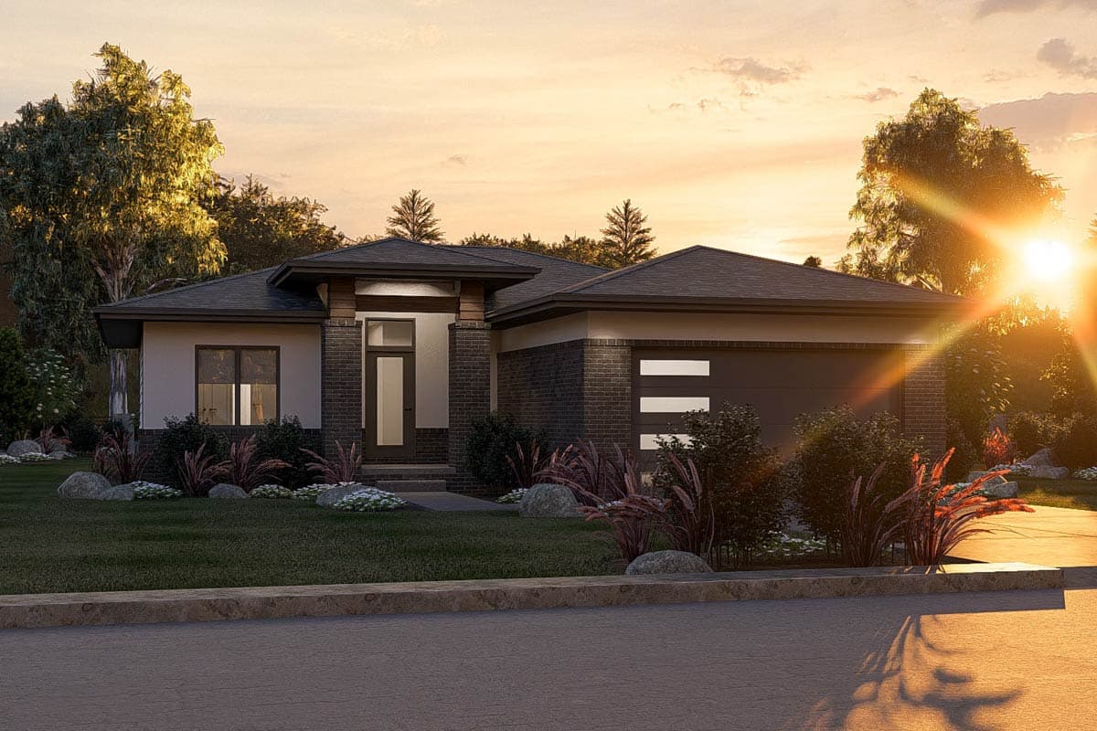 Plan 62752DJ: One-Level Modern House Plan with 3 Bedrooms - 1290 Sq Ft - Image #10 - Northwest, Prairie, Ranch