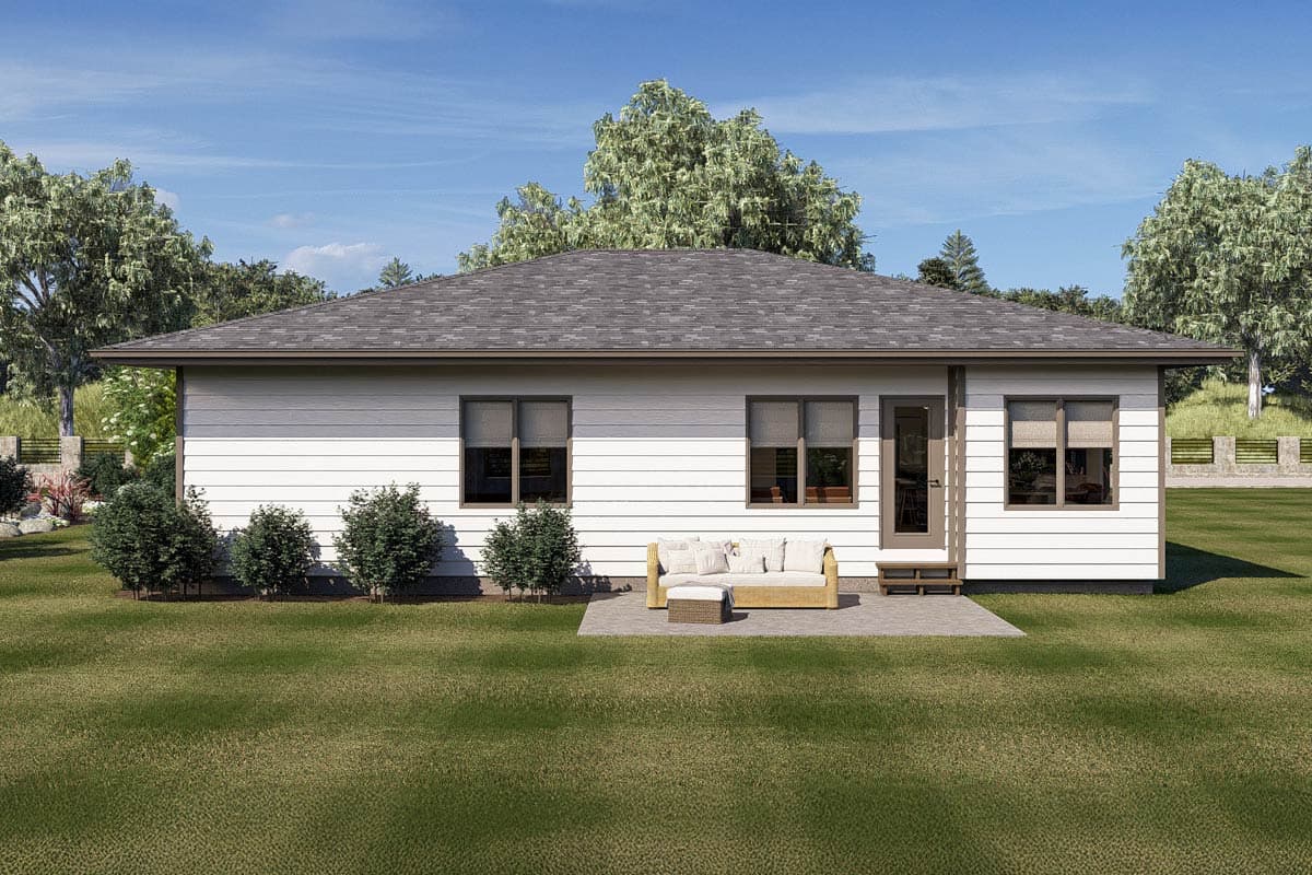 Plan 62752DJ: One-Level Modern House Plan with 3 Bedrooms - 1290 Sq Ft - Image #12 - Northwest, Prairie, Ranch