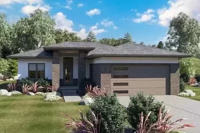 One-Level Modern House Plan with 3 Bedrooms - 1290 Sq Ft