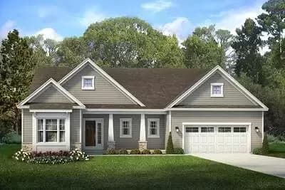 Exclusive 3-Bed Ranch House Plan with Covered Porch
