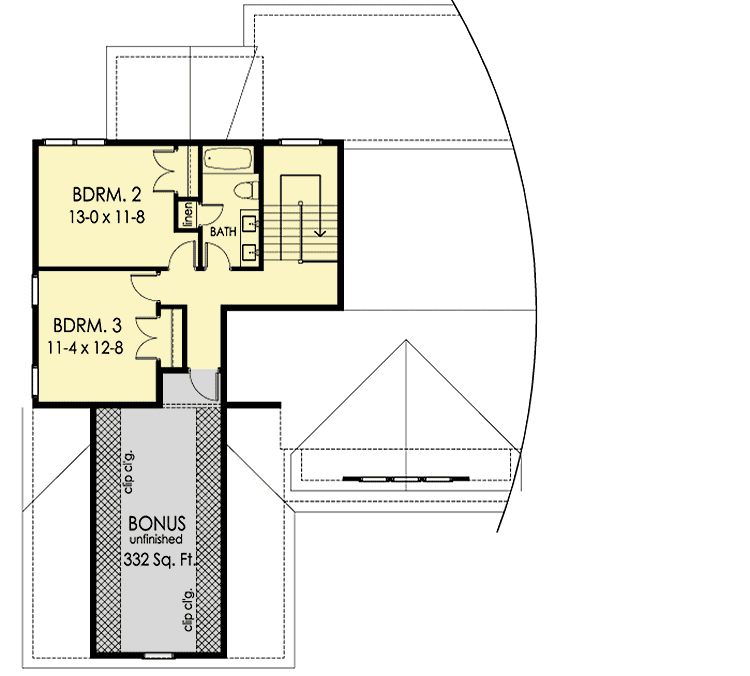 Plan 790056GLV: Fabulous Exclusive Cape Cod House Plan with Main-Floor Master - Floor Plan - 2nd Floor - Cape Cod, Country, Craftsman, New American