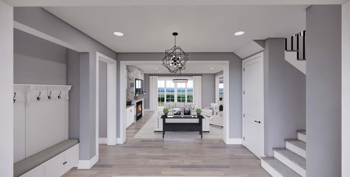 Plan 14678RK: Master-Up Modern Farmhouse Plan 2-Sided Fireplace - Image #8 - Country, Craftsman, Farmhouse, Modern Farmhouse, New American, Traditional