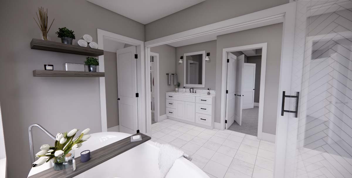 Plan 14678RK: Master-Up Modern Farmhouse Plan 2-Sided Fireplace - Image #44 - Country, Craftsman, Farmhouse, Modern Farmhouse, New American, Traditional