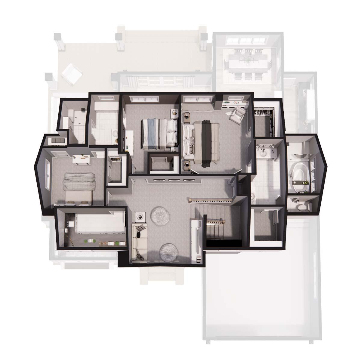 Plan 14678RK: Master-Up Modern Farmhouse Plan 2-Sided Fireplace - Image #47 - Country, Craftsman, Farmhouse, Modern Farmhouse, New American, Traditional