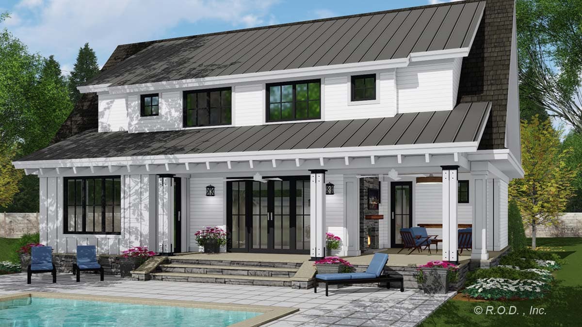 Plan 14678RK: Master-Up Modern Farmhouse Plan 2-Sided Fireplace - Image #5 - Country, Craftsman, Farmhouse, Modern Farmhouse, New American, Traditional