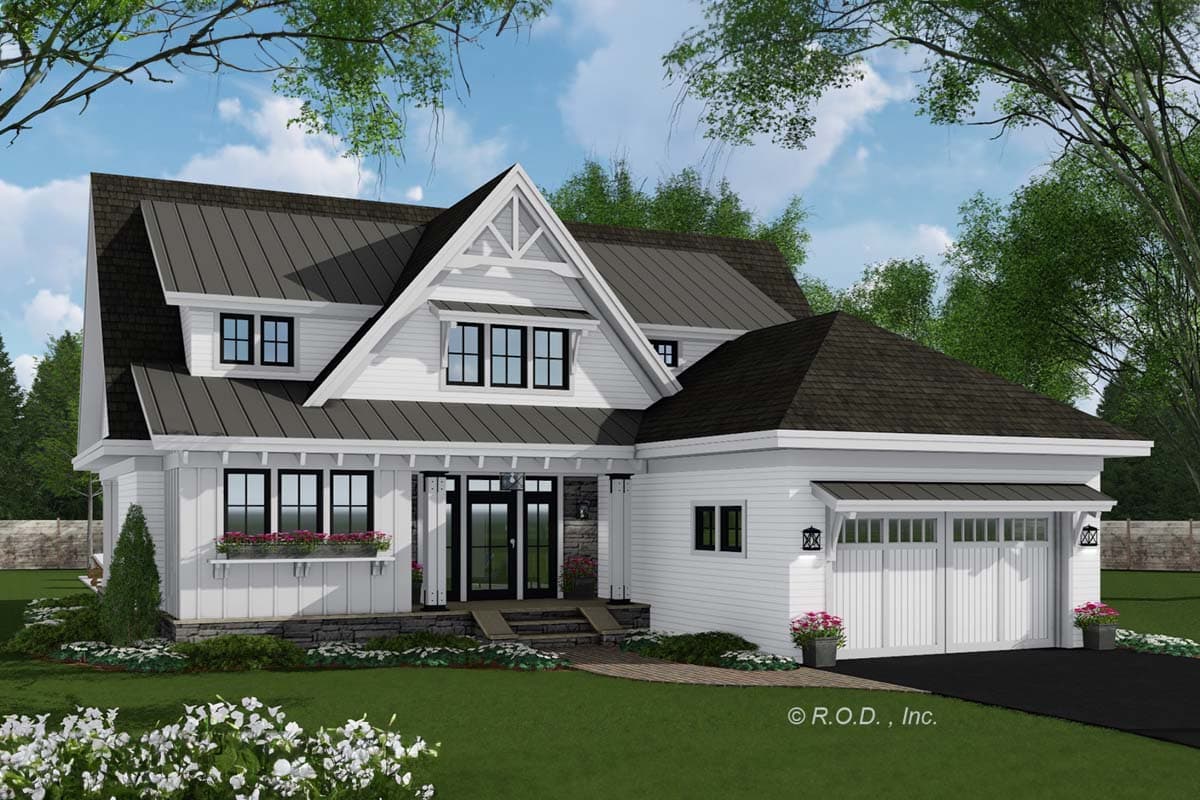 Plan 14678RK: Master-Up Modern Farmhouse Plan 2-Sided Fireplace - Image #7 - Country, Craftsman, Farmhouse, Modern Farmhouse, New American, Traditional