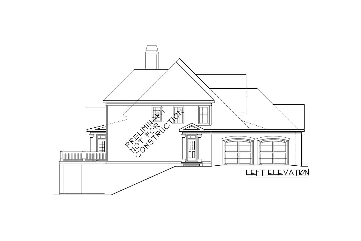 Plan 710116BTZ: 2-Story Home Plan with Angled Kitchen Island - Image #13 - European, French Country, Southern, Traditional