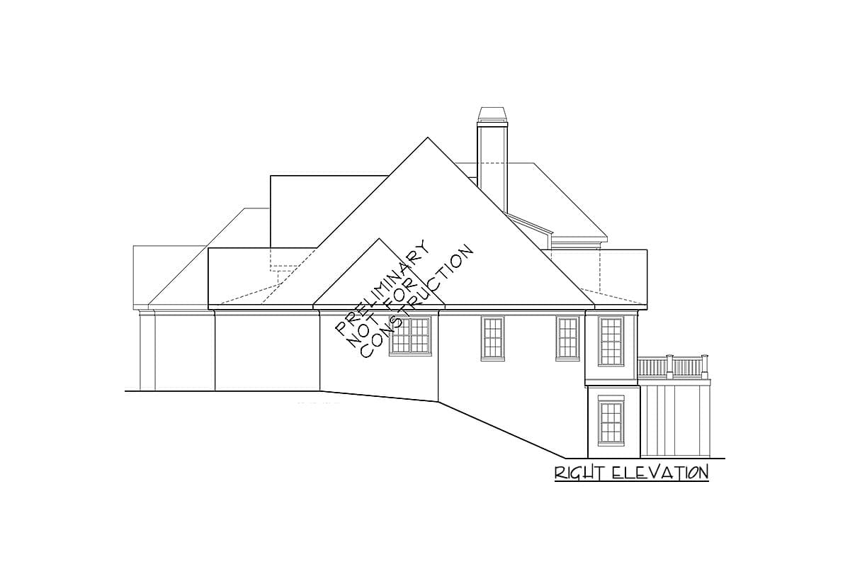 Plan 710116BTZ: 2-Story Home Plan with Angled Kitchen Island - Image #15 - European, French Country, Southern, Traditional