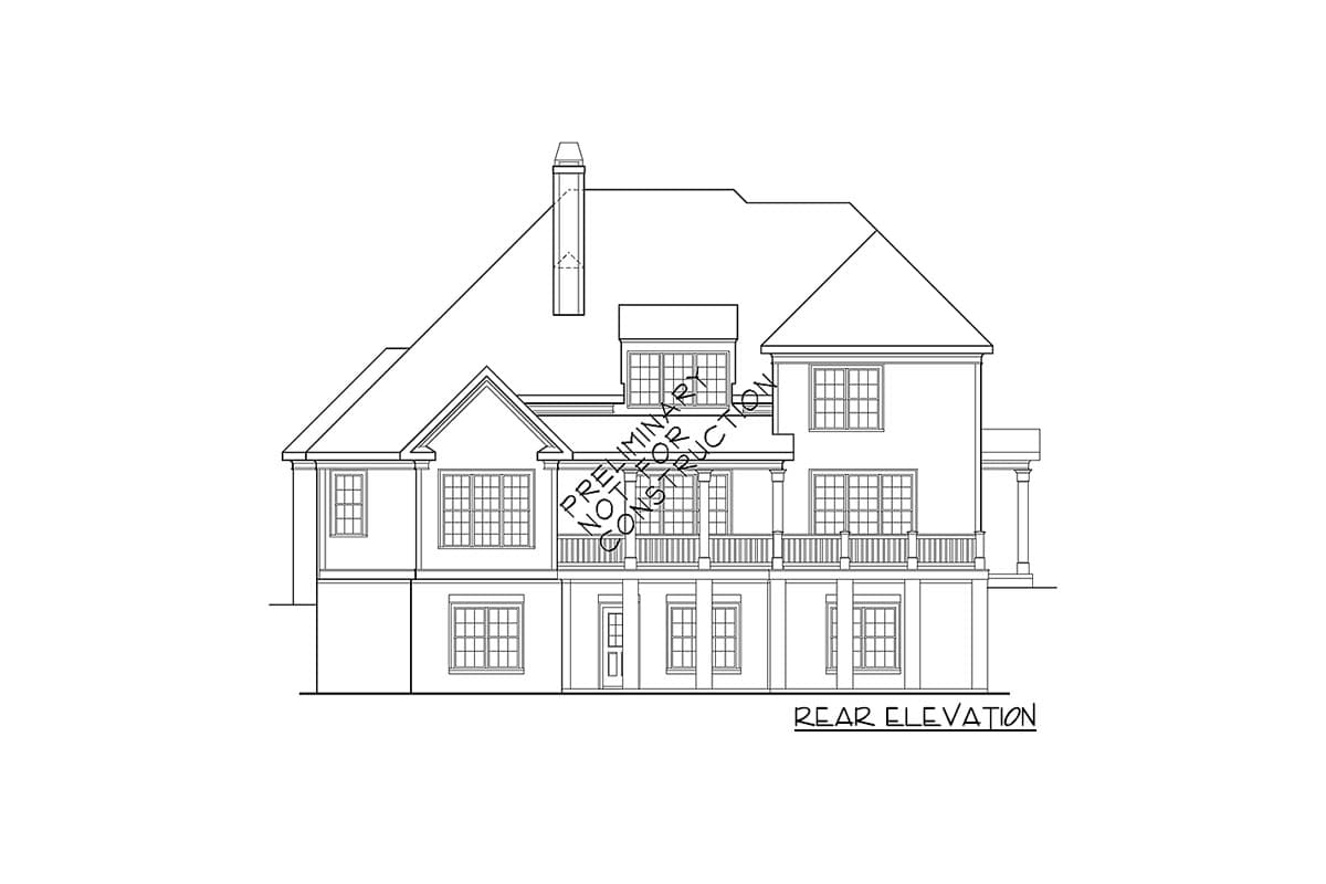 Plan 710116BTZ: 2-Story Home Plan with Angled Kitchen Island - Image #14 - European, French Country, Southern, Traditional