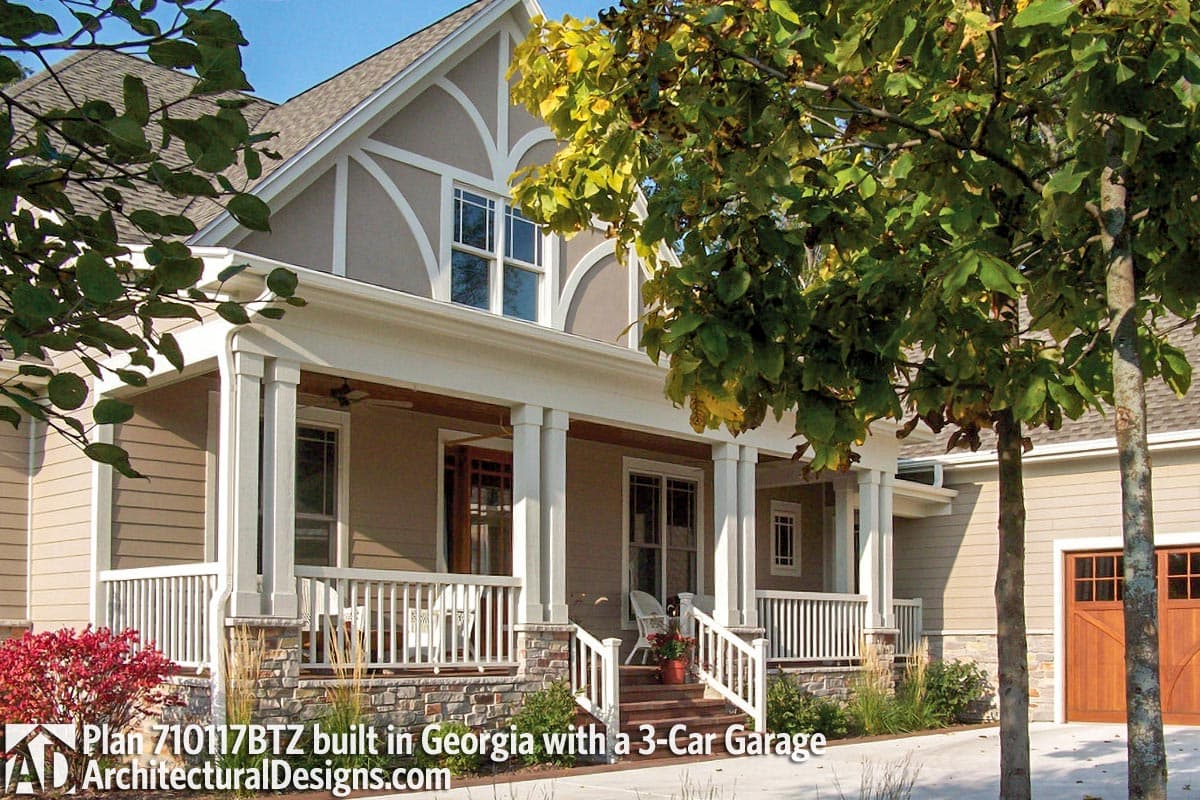 Plan 710117BTZ: Courtyard-Entry House Plan with Optional Second Floor - Image #4 - Craftsman, European, Tudor