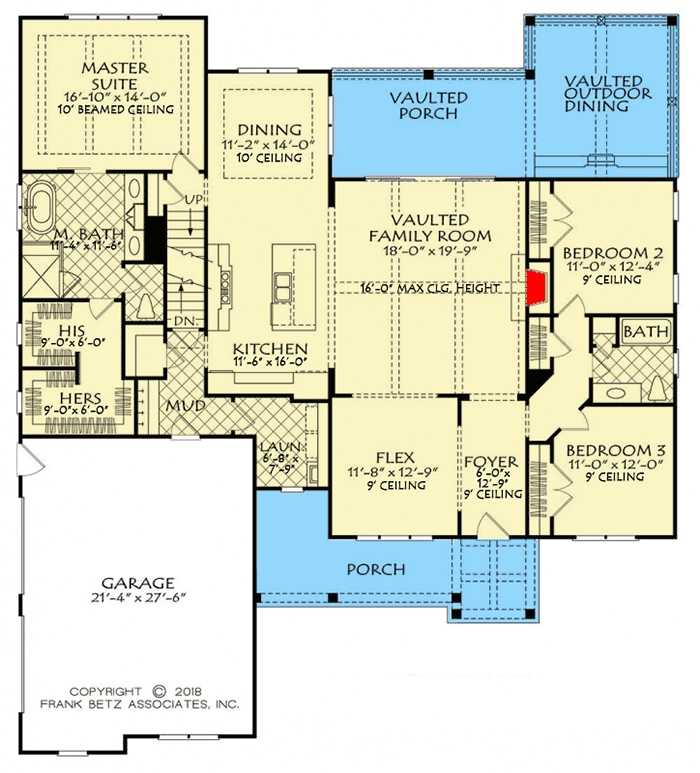 Plan 710118BTZ: Modern Farmhouse Plan with Optional Second Floor - 2187 Sq Ft - Floor Plan - Main Level - Country, Craftsman, New American