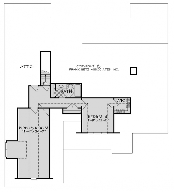 Plan 710118BTZ: Modern Farmhouse Plan with Optional Second Floor - 2187 Sq Ft - Floor Plan - 2nd Floor - Country, Craftsman, New American