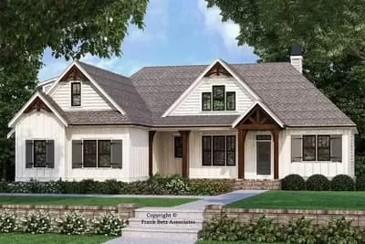 Modern Farmhouse Plan with Optional Second Floor - 2187 Sq Ft