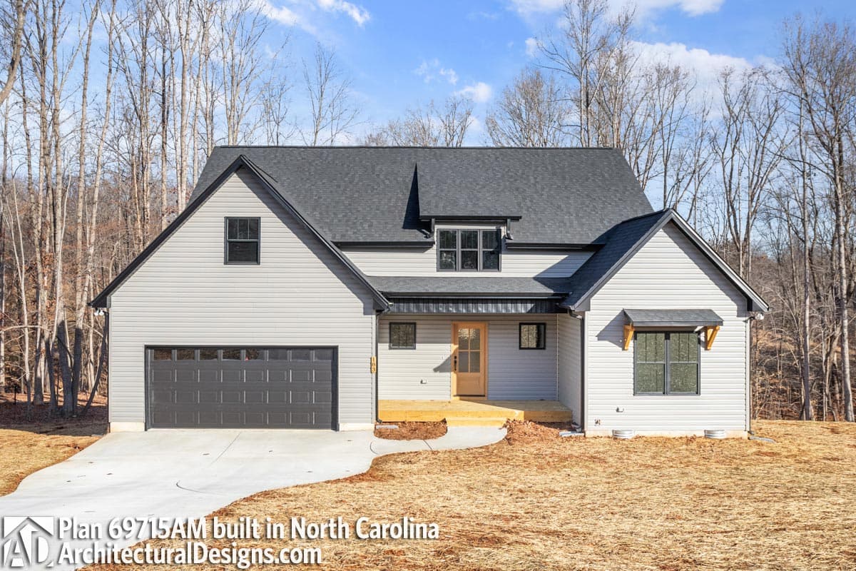 build gallery item - Modern Farmhouse Plan 69715AM Comes to Life in North Carolina