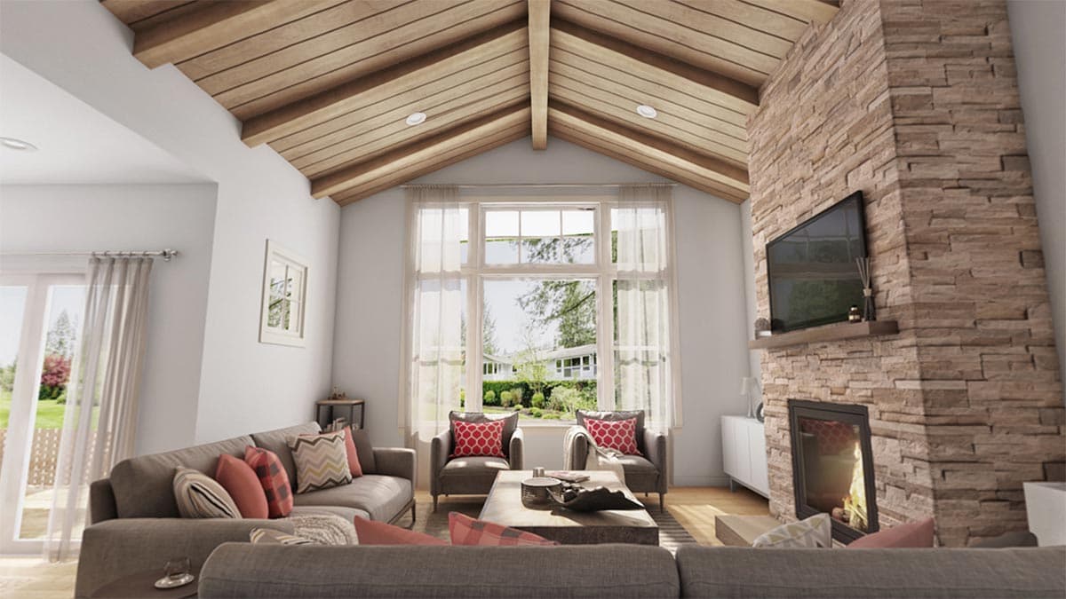 Plan 69715AM: 3-Bed New American House Plan with Vaulted Great Room - 1878 Sq Ft - Image #15 - Cottage, Country, Modern Farmhouse, New American