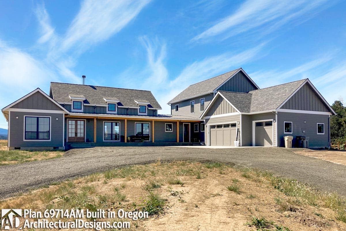 build gallery item - Modern Farmhouse Plan 69714AM Comes to Life in North Carolina