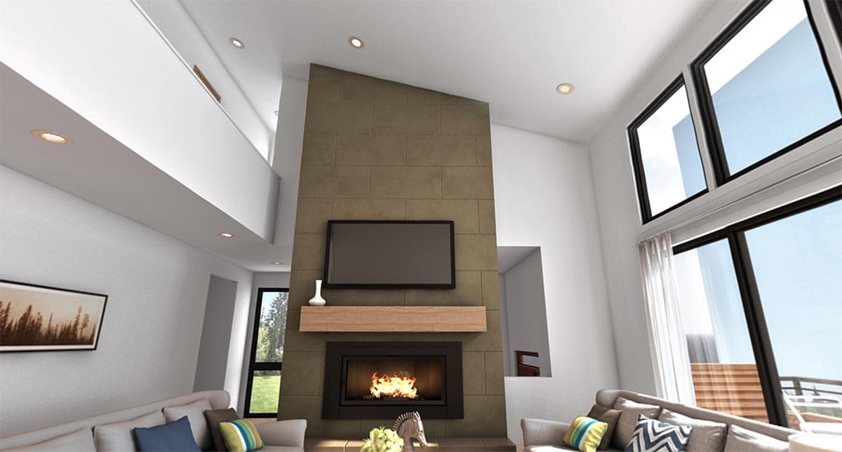 Plan 69713AM: Drive-Under Contemporary House Plan with 2-Story Great Room - 2437 Sq Ft - Image #6 - Contemporary, Modern, Northwest