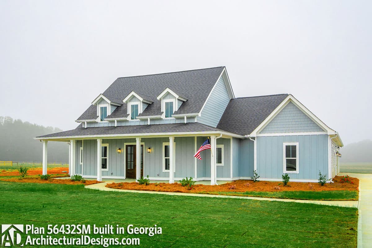 build gallery item - Modern Farmhouse Plan 56432SM comes to life in Georgia