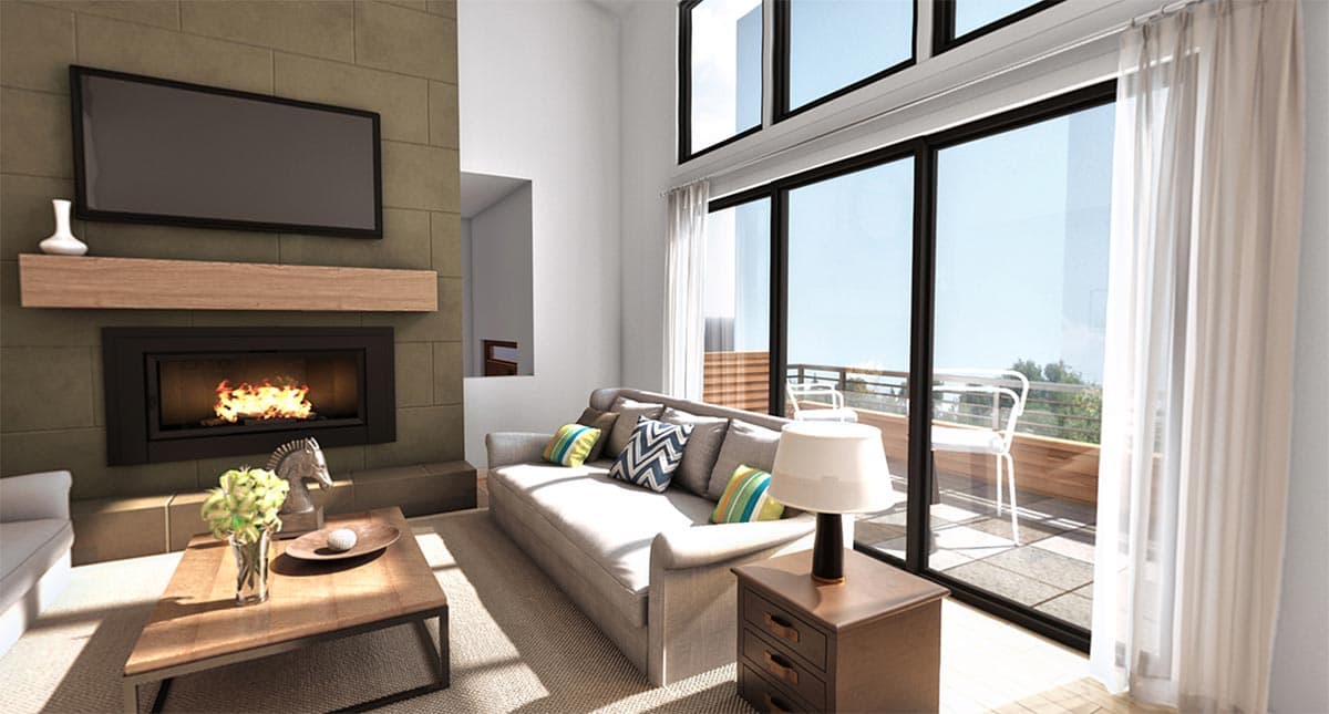 Plan 69722AM: Contemporary Northwest House Plan with Lower-Level Apartment - 2874 Sq Ft - Image #4 - Contemporary, Modern, Northwest