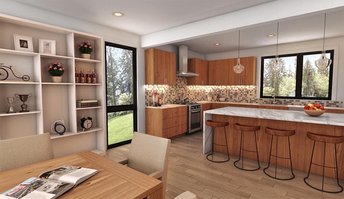 Plan 69722AM: Contemporary Northwest House Plan with Lower-Level Apartment - 2874 Sq Ft - Image #8 - Contemporary, Modern, Northwest