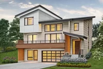 Contemporary Northwest House Plan with Lower-Level Apartment - 2874 Sq Ft
