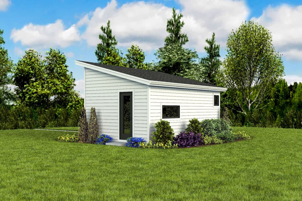 Plan 69718AM: Tiny Home Plan with Vaulted Living Space - Image #9 - Cottage, Vacation